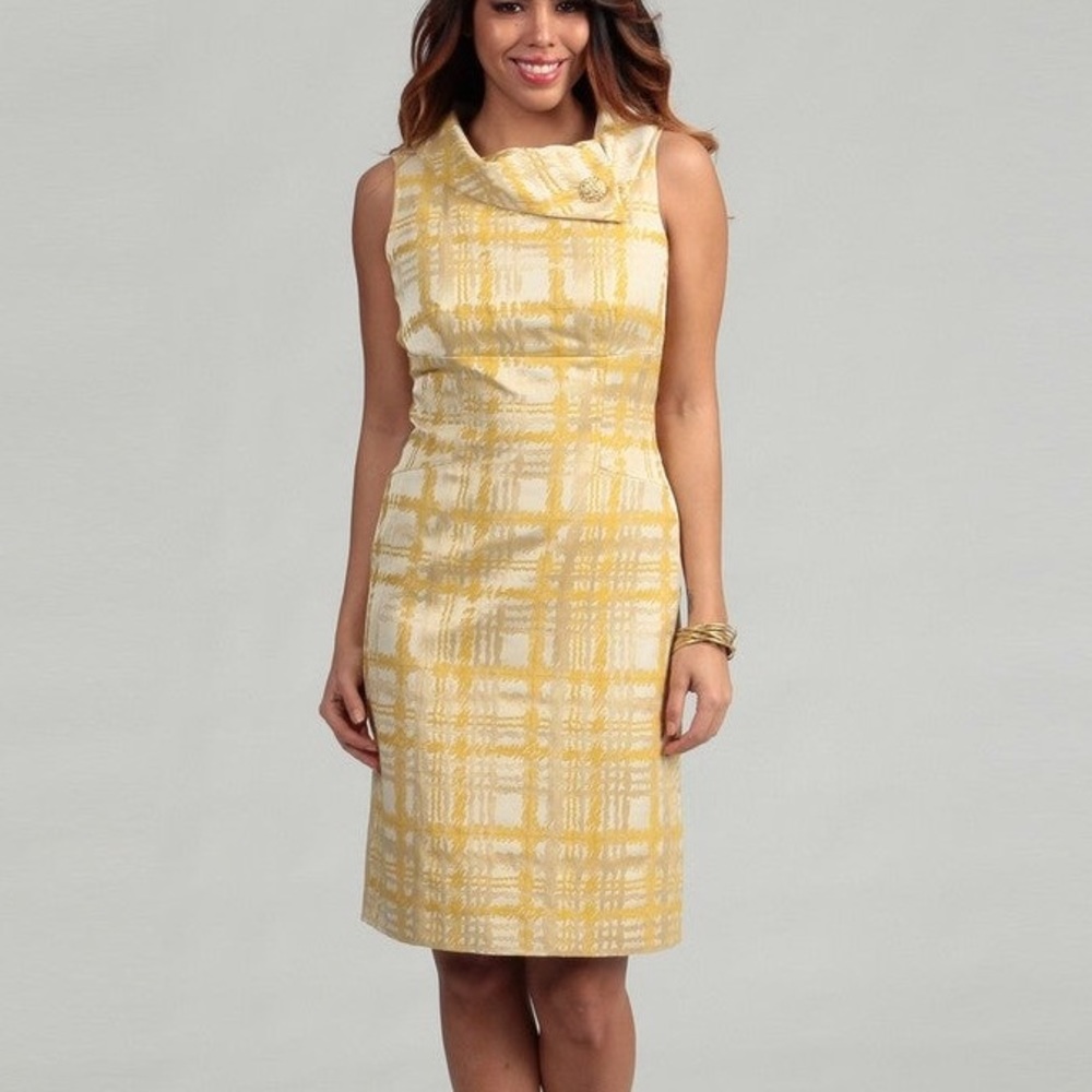 Tahari Retro Gold/Yellow Dress